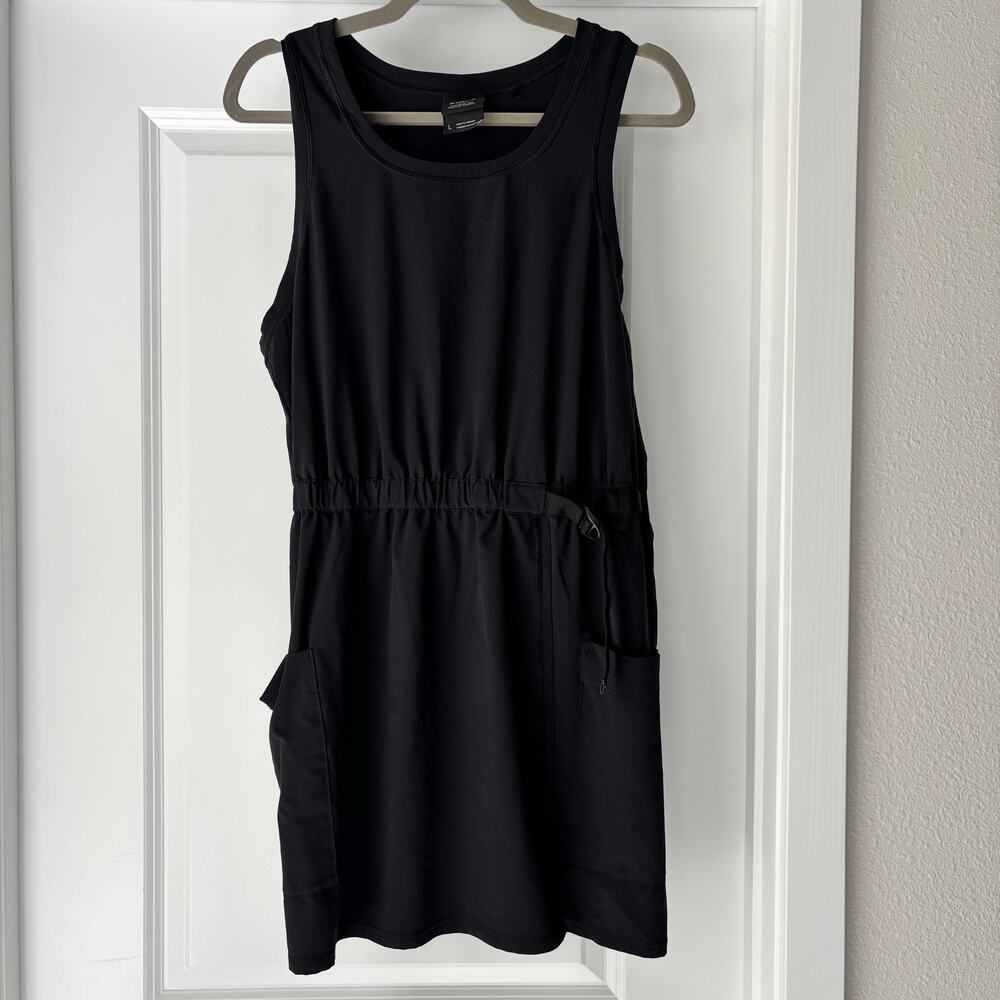 prAna Railay Pocket Dress Black Size Large Vacation Travel Dress Lightweight - Picture 4 of 6